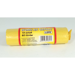 Worki na śmieci 60L 10szt LD żółte